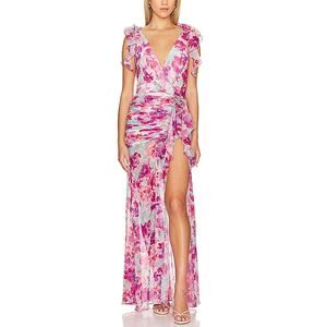 Lovers And Friends x Anja Pink 'Dujakovi? Jade' Georgette Gown Size S - NWT